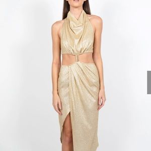 STYLE BY GG Gold Sparkle Dress